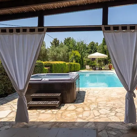 Eco Stone With Private Pool And Jacuzzi Вилла Каландра